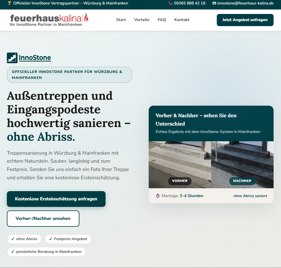 InnoStone – Treppensanierung Mainfranken