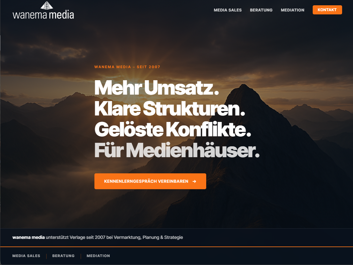 wanema media – Beratung für Medienhäuser seit 2007